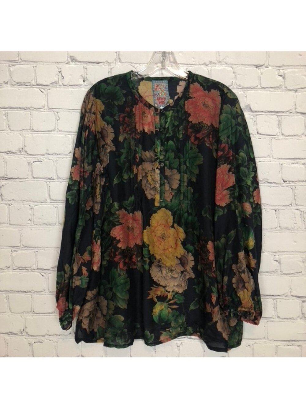 Johnny Was Bayani Everly Floral Tunic Size S 100% Silk